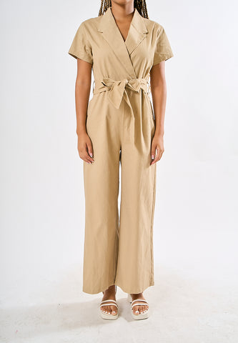 Mossimo Jolina Khaki Wrap Around Jumpsuit