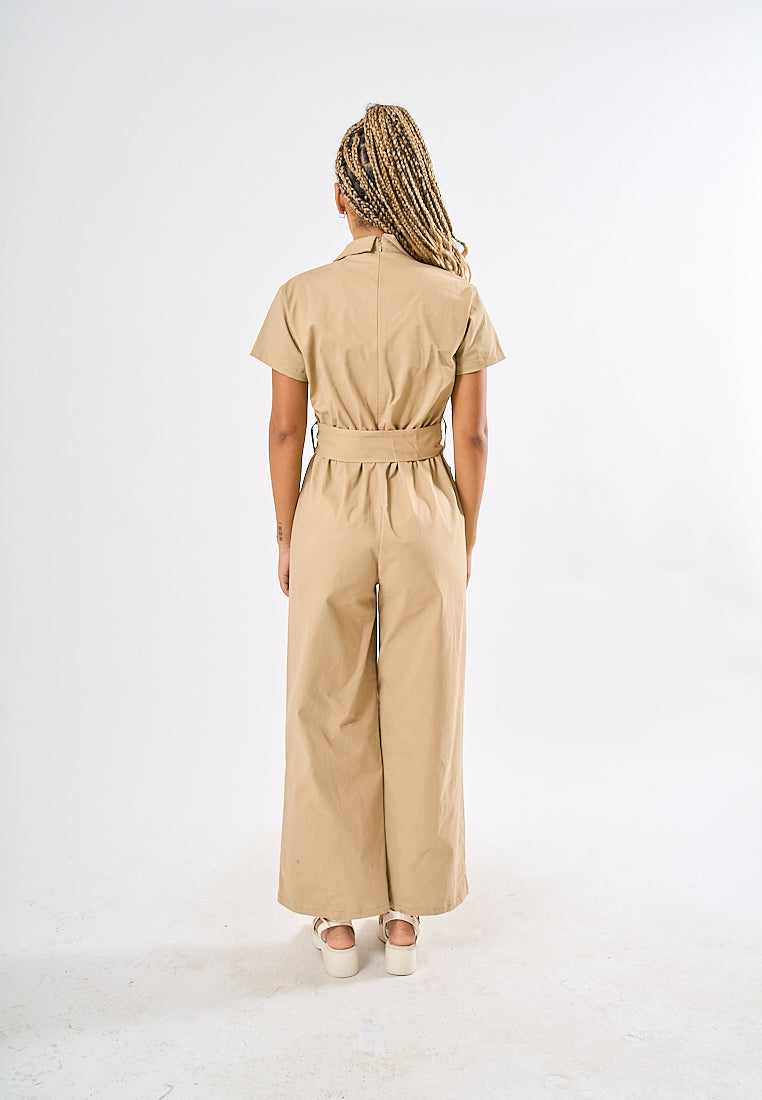 Mossimo Jolina Khaki Wrap Around Jumpsuit