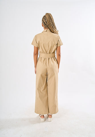 Mossimo Jolina Khaki Wrap Around Jumpsuit