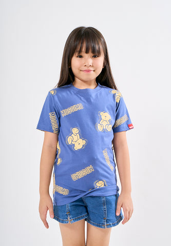 Mossimo Kids Jaze Blue Mossybear Graphic Tshirt