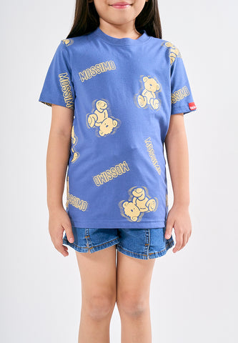 Mossimo Kids Jaze Blue Mossybear Graphic Tshirt