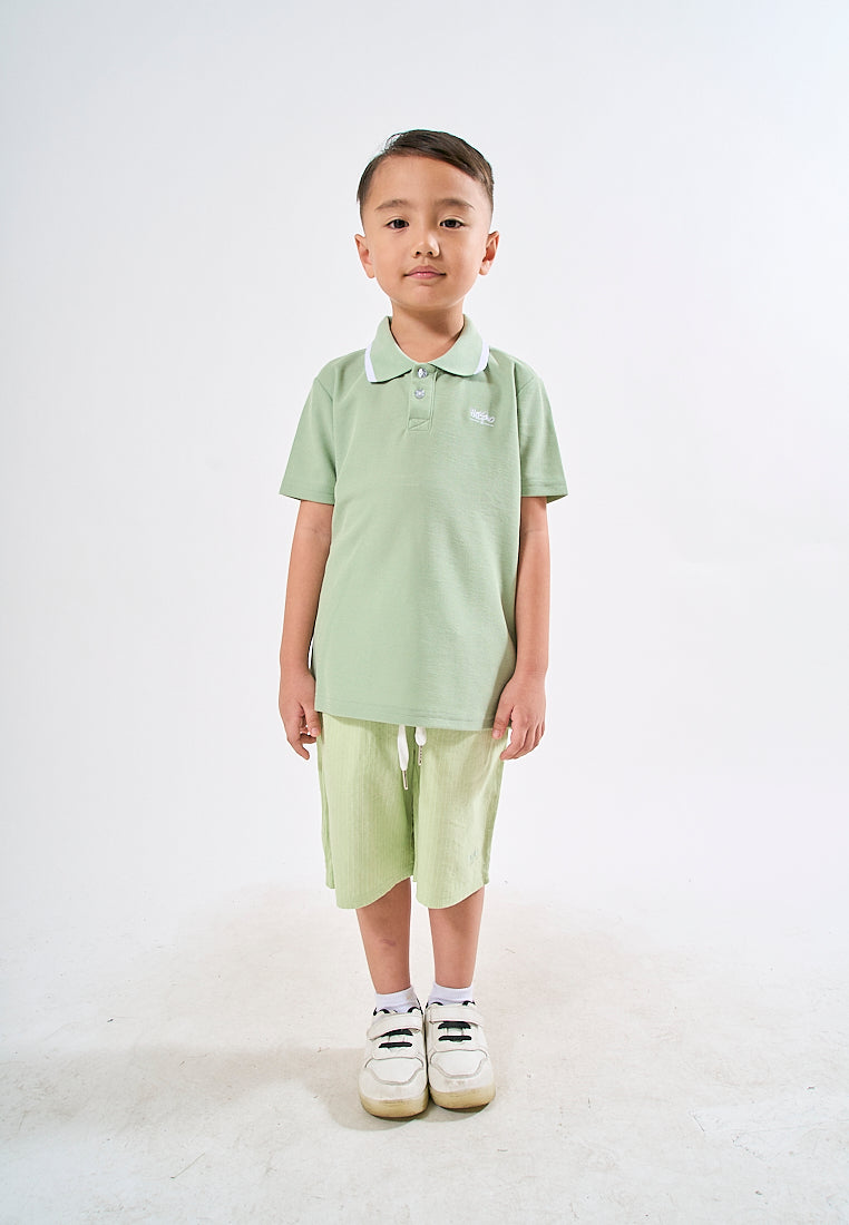 Mossimo Kids Brayden Green Polo and Checkered Short