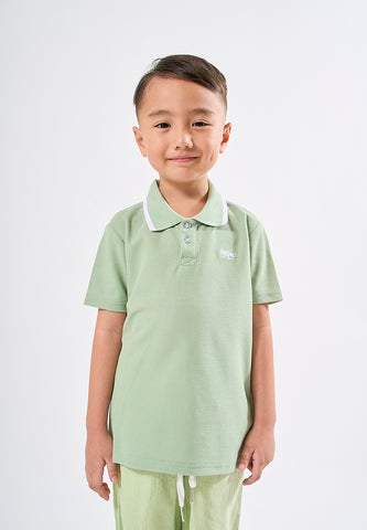 Mossimo Kids Brayden Green Polo and Checkered Short