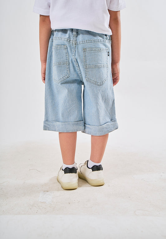Mossimo Kids Jaymar Denim Blue Stripes Shorts