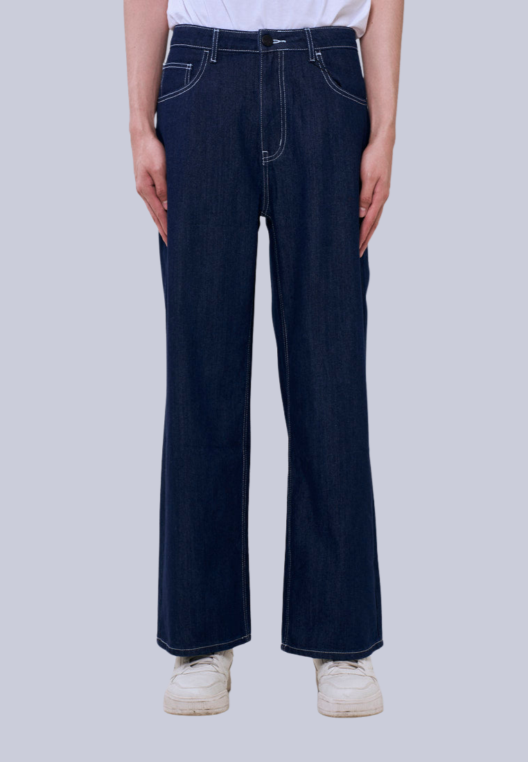 Mossimo Vince Dark Blue Straight Fit Denim Pants For Men