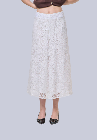 Mossimo White A-line Mesh Midi Skirt For Women