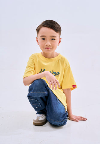 Mossimo Kids Yellow Lace Basic Roundneck Tshirt- For Boys