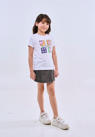 Mossimo Kids Anne White Basic Graphic Tshirt For Girl