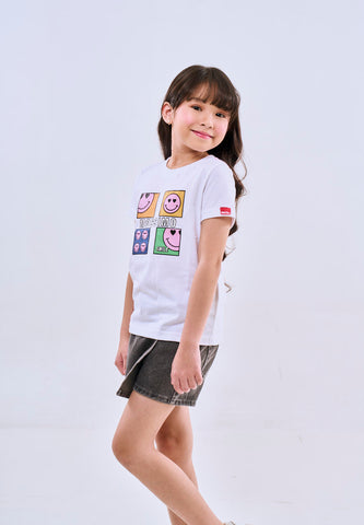 Mossimo Kids Anne White Basic Graphic Tshirt For Girl