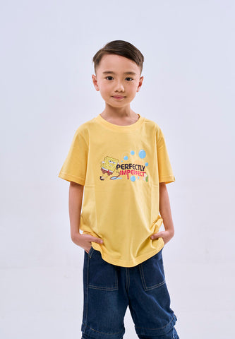 Mossimo Kids Spongebob Yellow Unisex Regular Tshirt For Girls For Boys