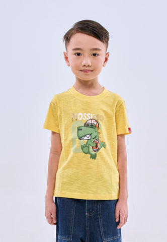 Mossimo Kids Yellow Dino 86 Basic Roundneck Tshirt- For Boys