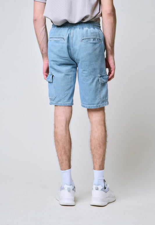 Mossimo Caspian Mid Blue Cargo Denim Shorts