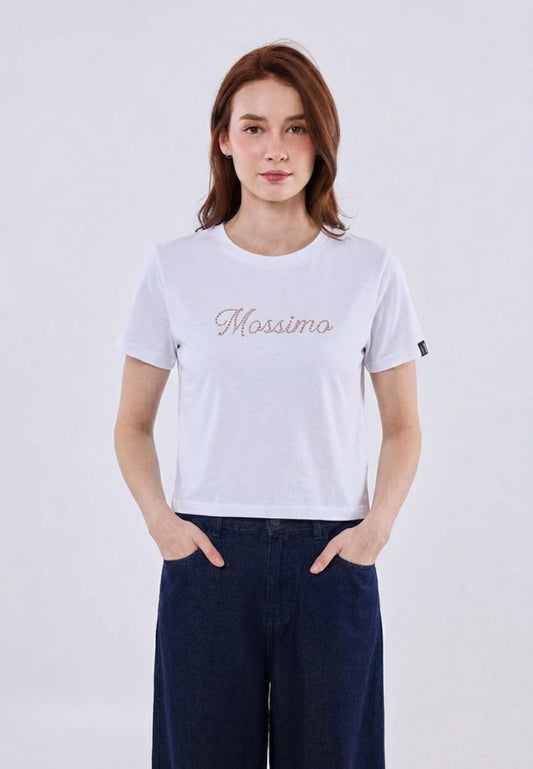Mossimo Faye White Comfort Fit Tee For Women