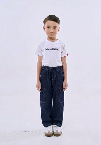 Mossimo Kids Raphael Dark Blue Loose Fit Cargo Jeans For Boys
