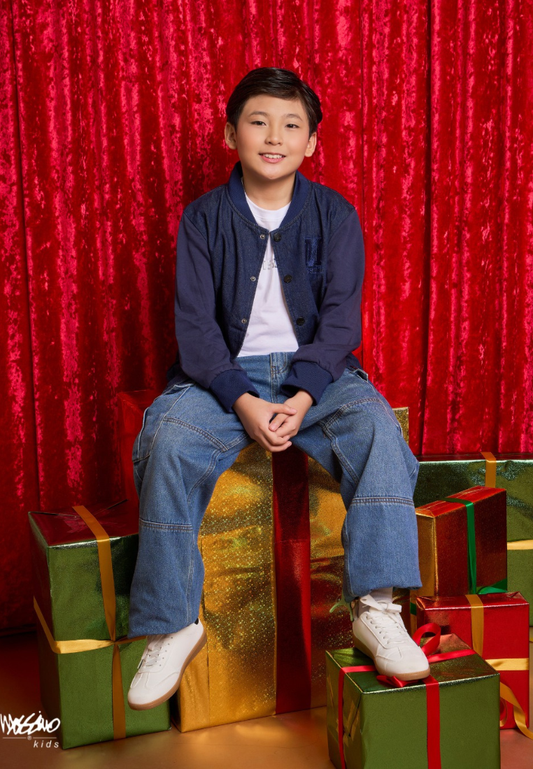 Mossimo Kids Kane Light Denim Washed Cargo 6 Pocket Straight Leg Jeans