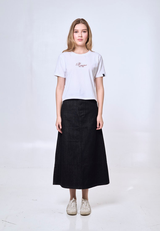 Mossimo Taylor Black Midi Skirt