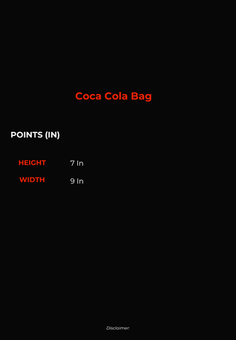 Mossimo Black Coca Cola Poofy Bag