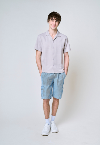 Mossimo Caspian Mid Blue Cargo Denim Shorts