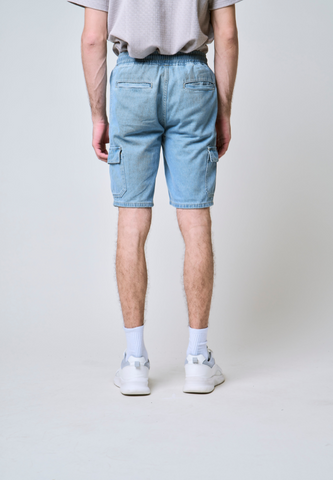 Mossimo Caspian Mid Blue Cargo Denim Shorts