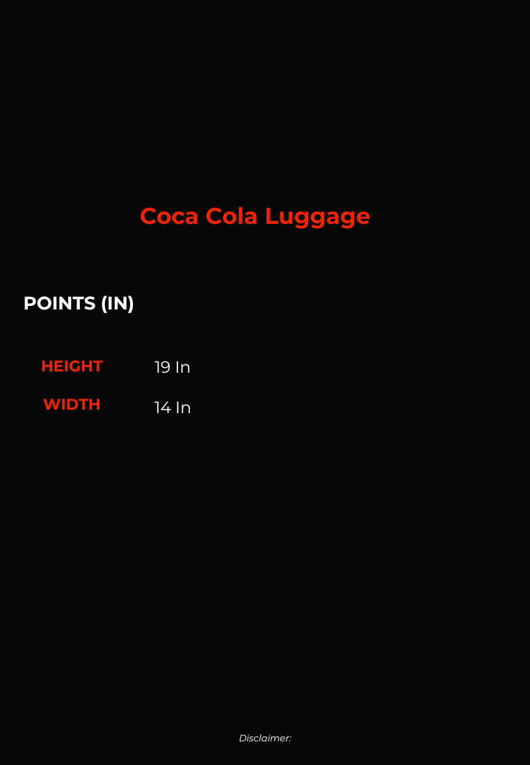 Mossimo Red Coca Cola Luggage