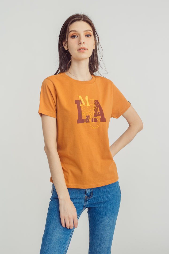Cashew with Mossimo LA Big Branding Classic Fit Tee