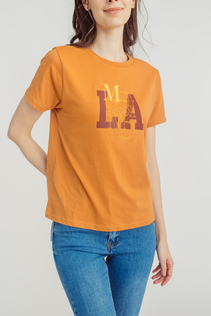 Cashew with Mossimo LA Big Branding Classic Fit Tee
