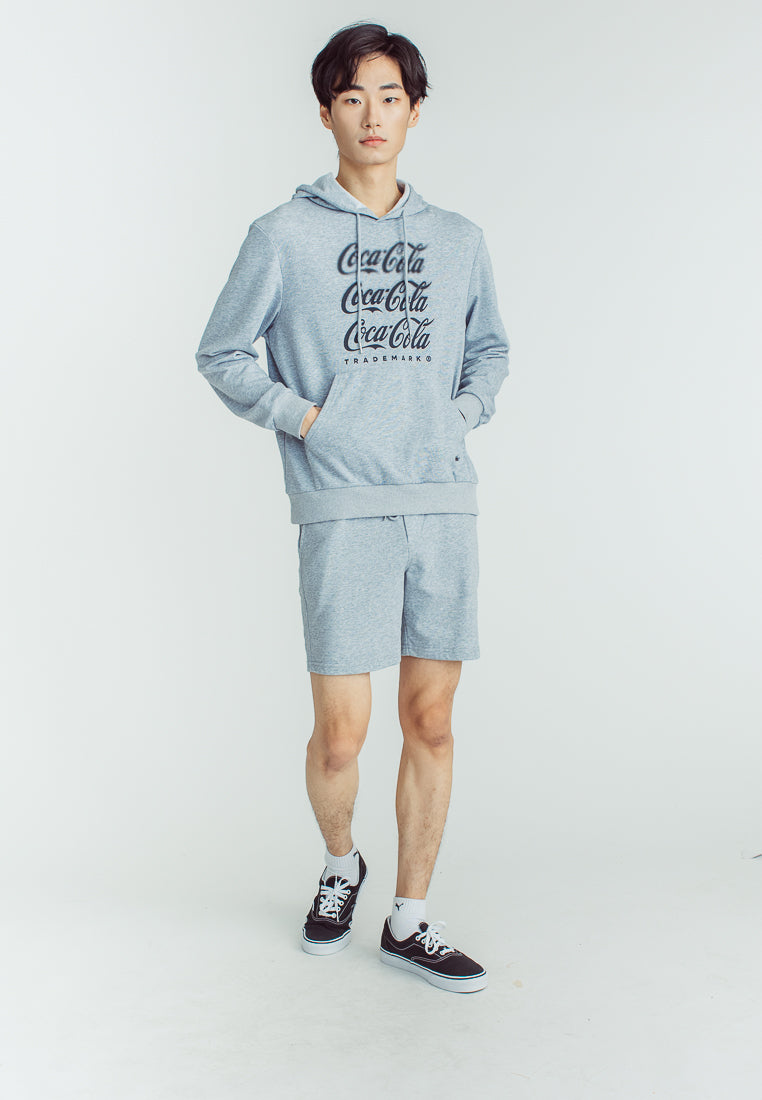 Heather Gray Coca-Cola Unisex Modern Fit Pullover And Slim Low Rise Short