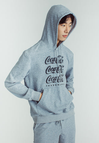 Heather Gray Coca-Cola Unisex Modern Fit Pullover And Slim Low Rise Short