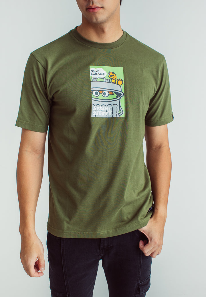 Olive with Soft Touch & High Density Oscar Boxed Face Comfort Fit Tee