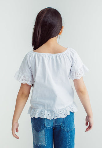 Alliyah White Off Shoulder Short Sleeves Top - Mossimo PH