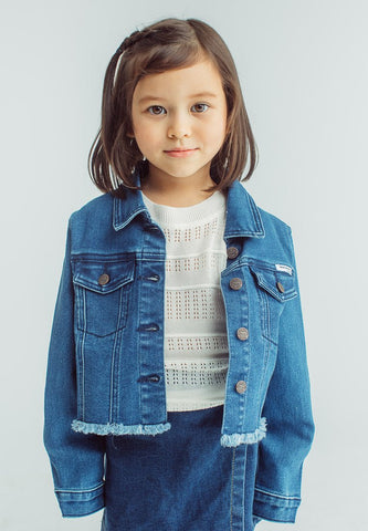 Alona Cropped Denim Jacket - Mossimo PH