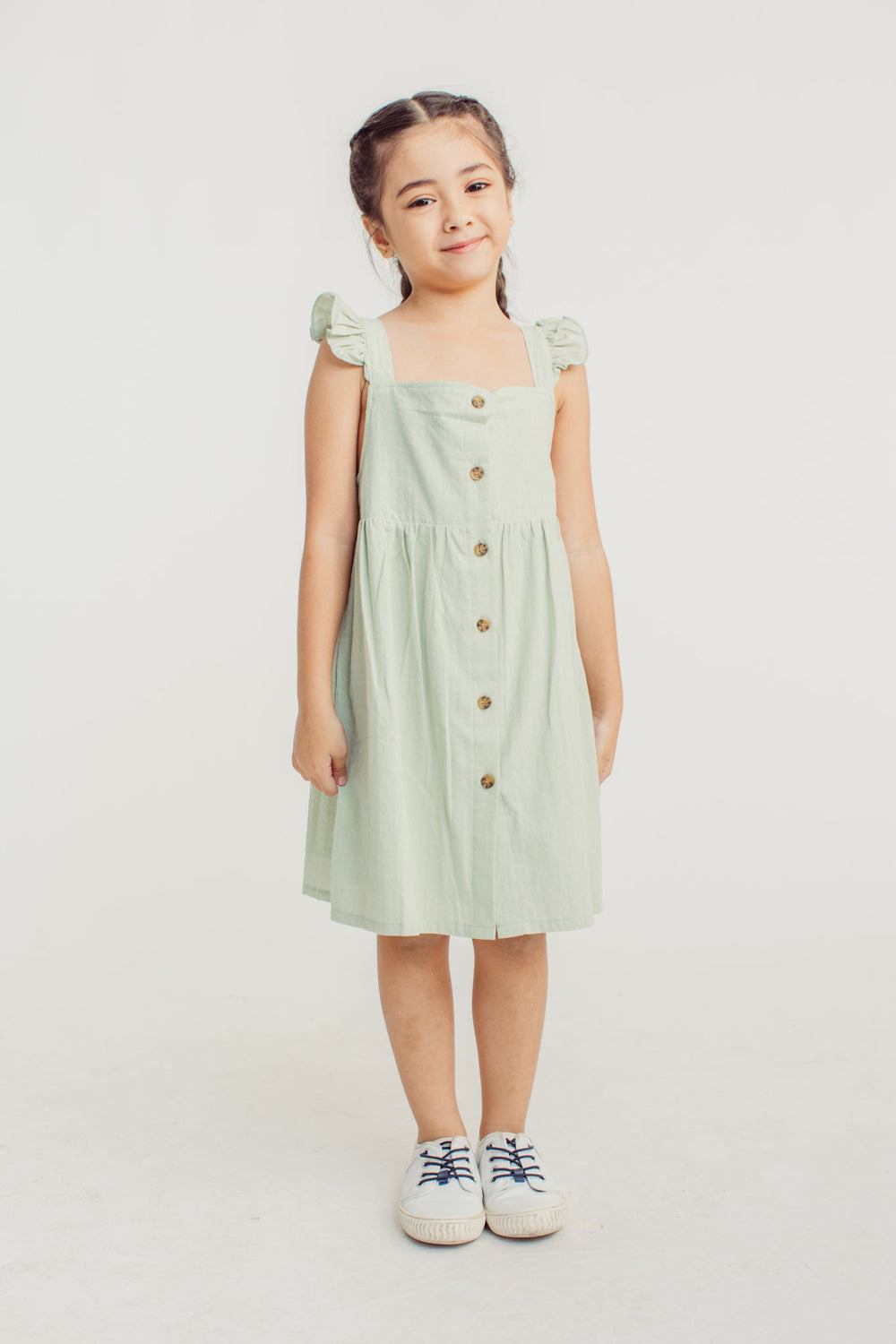 Anica Jade Frill Trimmed Shoulder Strap Sleeveless Dress Kids - Mossimo PH