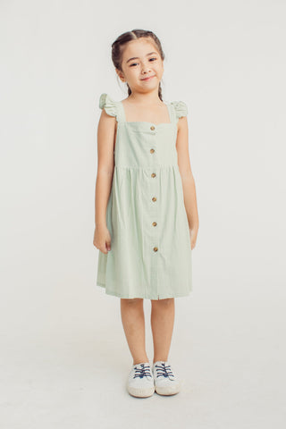 Anica Jade Frill Trimmed Shoulder Strap Sleeveless Dress Kids - Mossimo PH