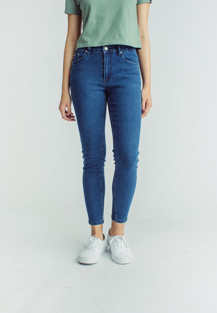 Anne Dark Blue Most Wanted Basic Five Pocket Skinny Mid Jeans - Mossimo PH