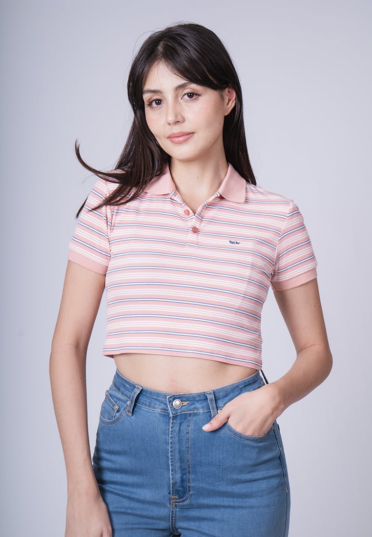 Ashia Pink Vintage Cropped Knitted Polo - Mossimo PH