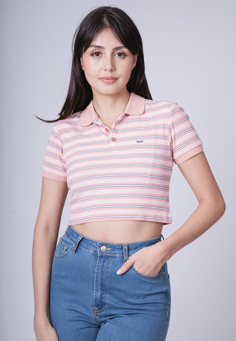 Ashia Pink Vintage Cropped Knitted Polo - Mossimo PH