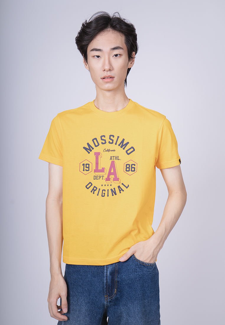 Banana Basic Round Neck Classic Fit Tee with Flat Print - Mossimo PH