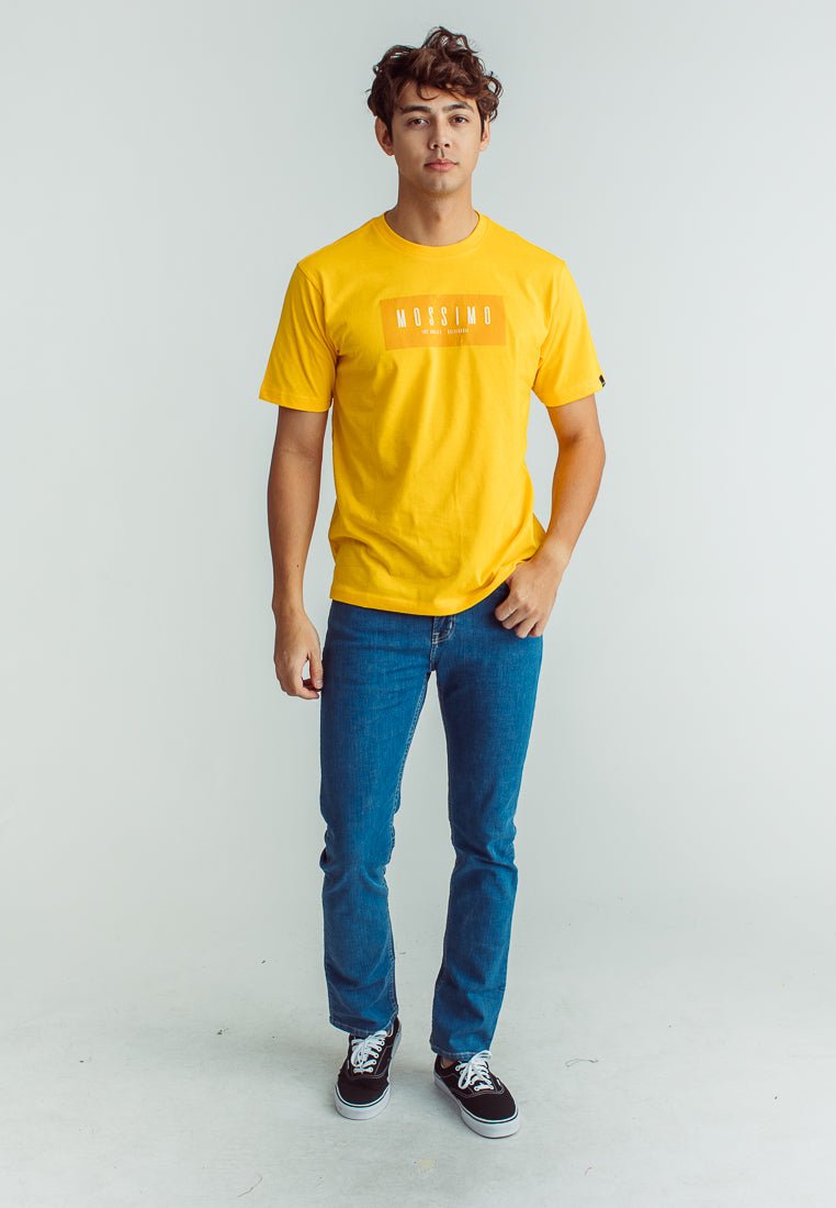 Banana Basic Round Neck with High Density and Flat Print Comfort Fit Tee - Mossimo PH