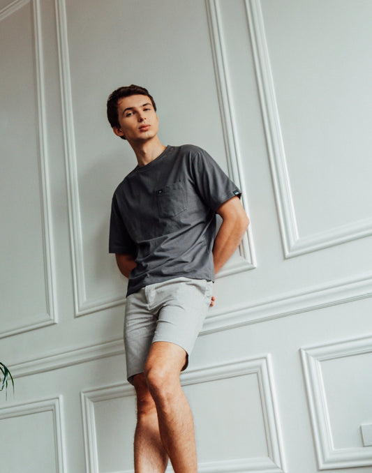 Basic Gun Metal with Chest Pocket Oversized Fit - Mossimo PH