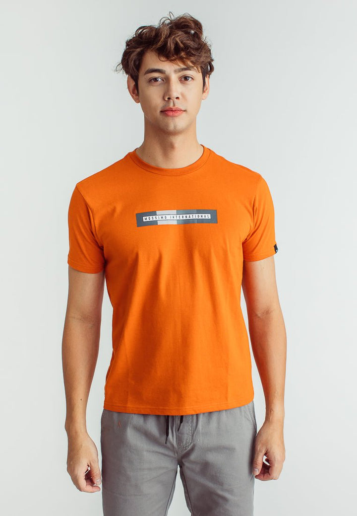 Basic Round Neck Classic Fit Tee with Flat Print - Mossimo PH