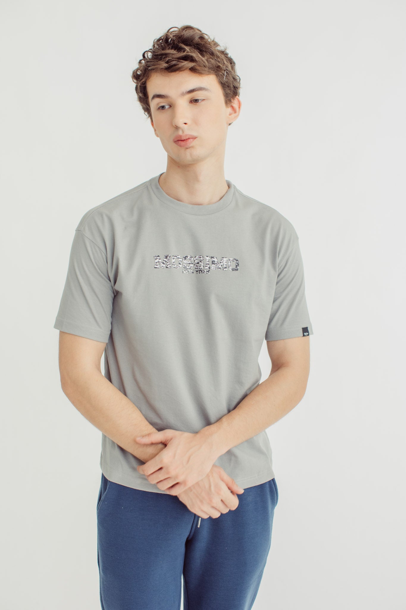 Basic Round Neck with Embossed Print Urban Fit Tee - Mossimo PH