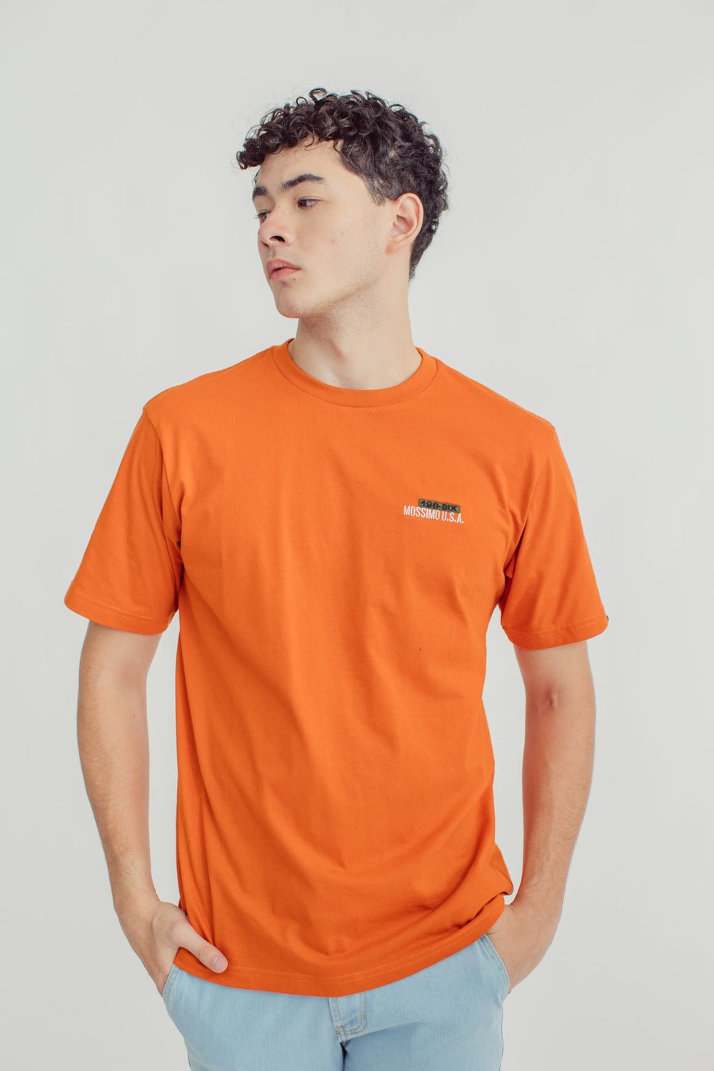 Basic Round Neck with Embroidery Comfort Fit Tee - Mossimo PH