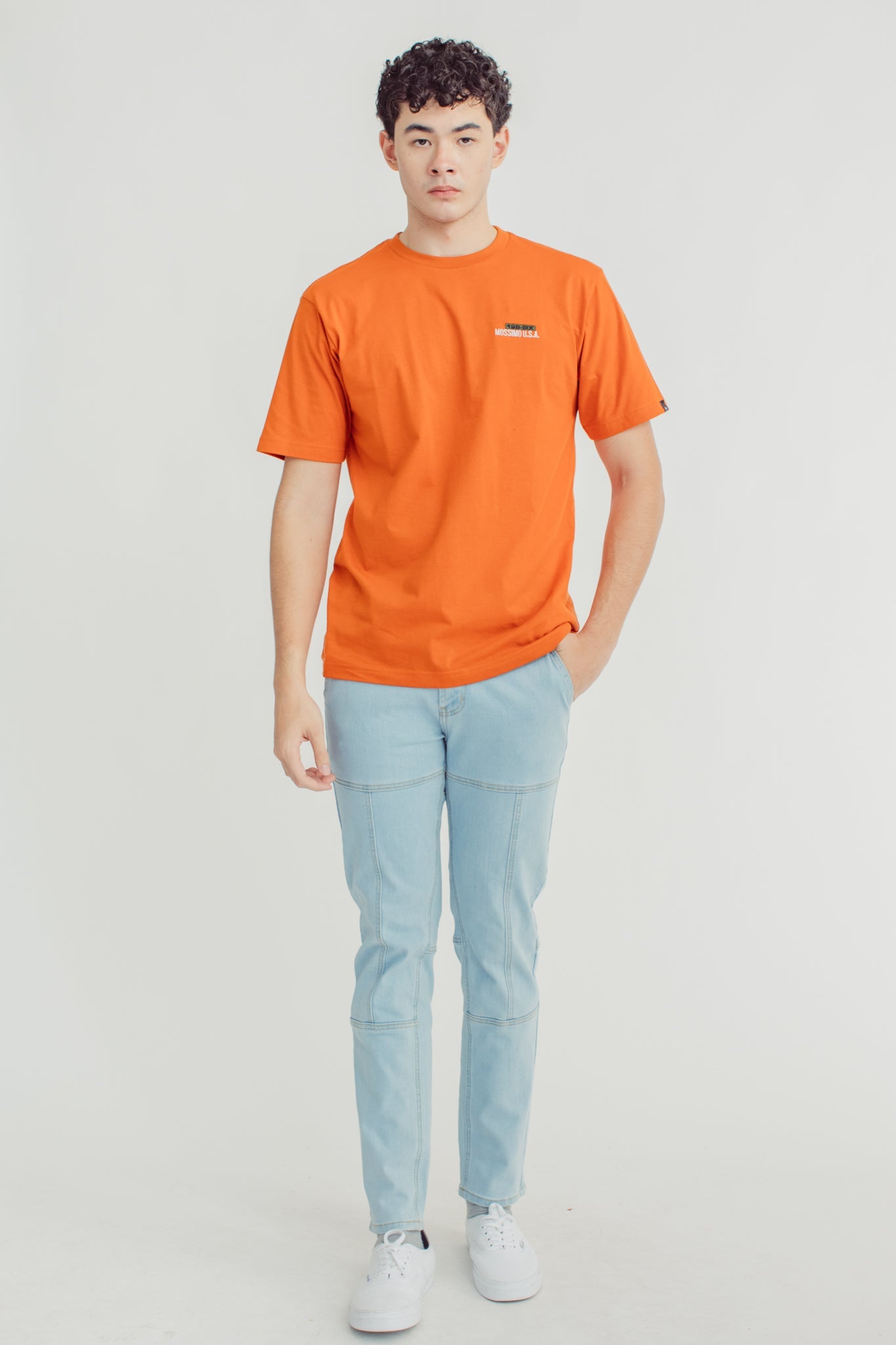 Basic Round Neck with Embroidery Comfort Fit Tee - Mossimo PH