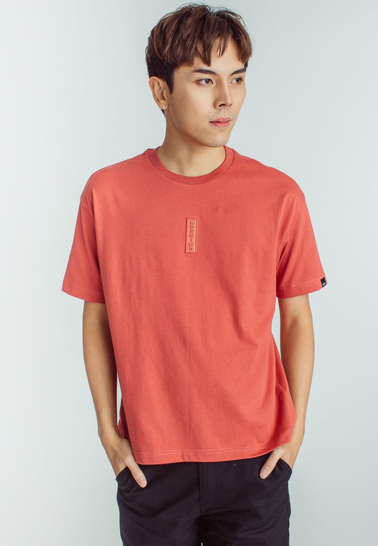 Basic Round Neck with Rubberized Embroidery Urban Fit Tee - Mossimo PH