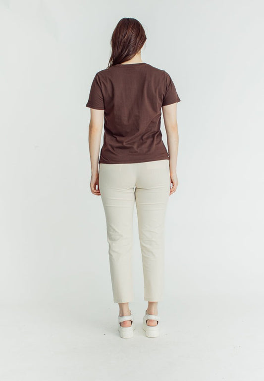 Beige Tapered High Rise Trousers - Mossimo PH