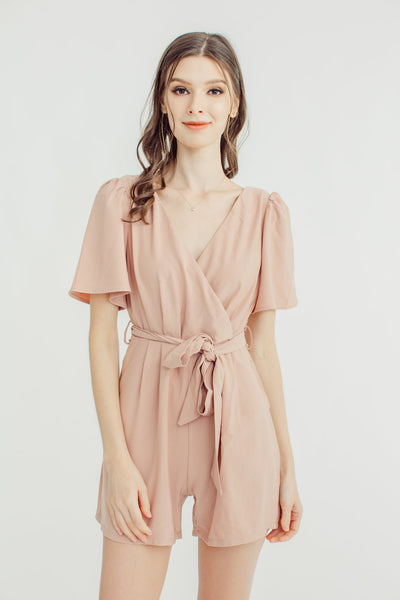 Belle Wrap Romper with Ribbon - Mossimo PH