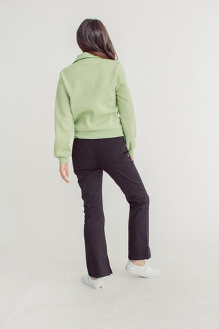 Black High Waisted Pants with Side Slit - Mossimo PH