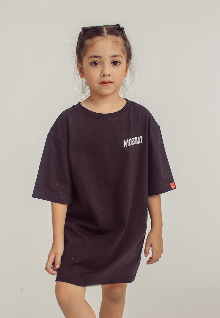 Black Oversized Santa Monica Girls Basic Tshirt - Mossimo PH
