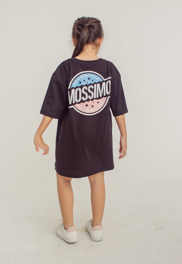 Black Oversized Santa Monica Girls Basic Tshirt - Mossimo PH