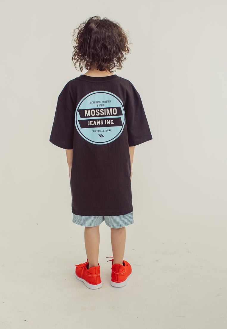 Black Oversized Tee with Mossimo Jeans Inc Back Print - Mossimo PH